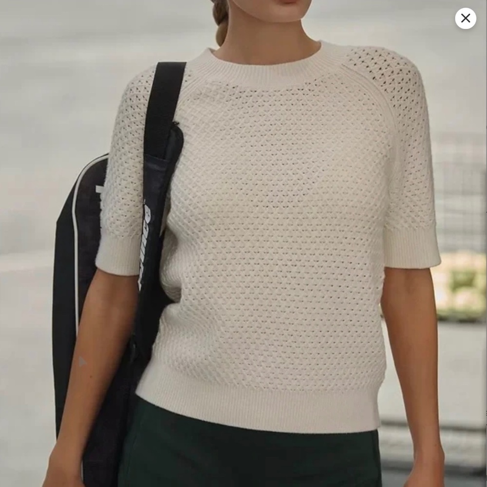 VARLEY Lucy Cream Knit Top S